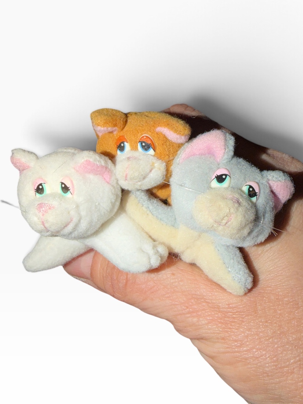 Vintage 1995 Galoob Mini Pound Purries Newborn Kittens- Lot of 3